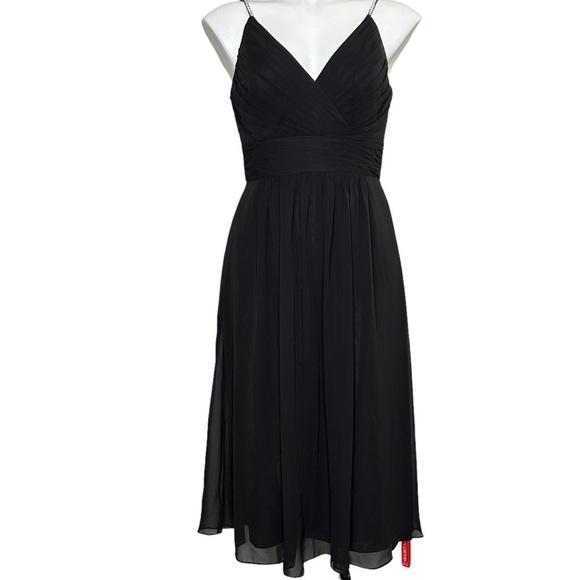 Jenny Packham Rhinestone Strap Short Bridesmaid Dress black NWT 8 - Picture 7 of 9